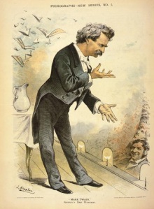 Mark Twain Puck lecture Samuel Langhorne Clemens illustration 