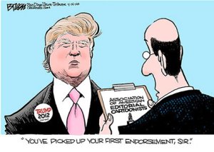 Trump politcal cartoon