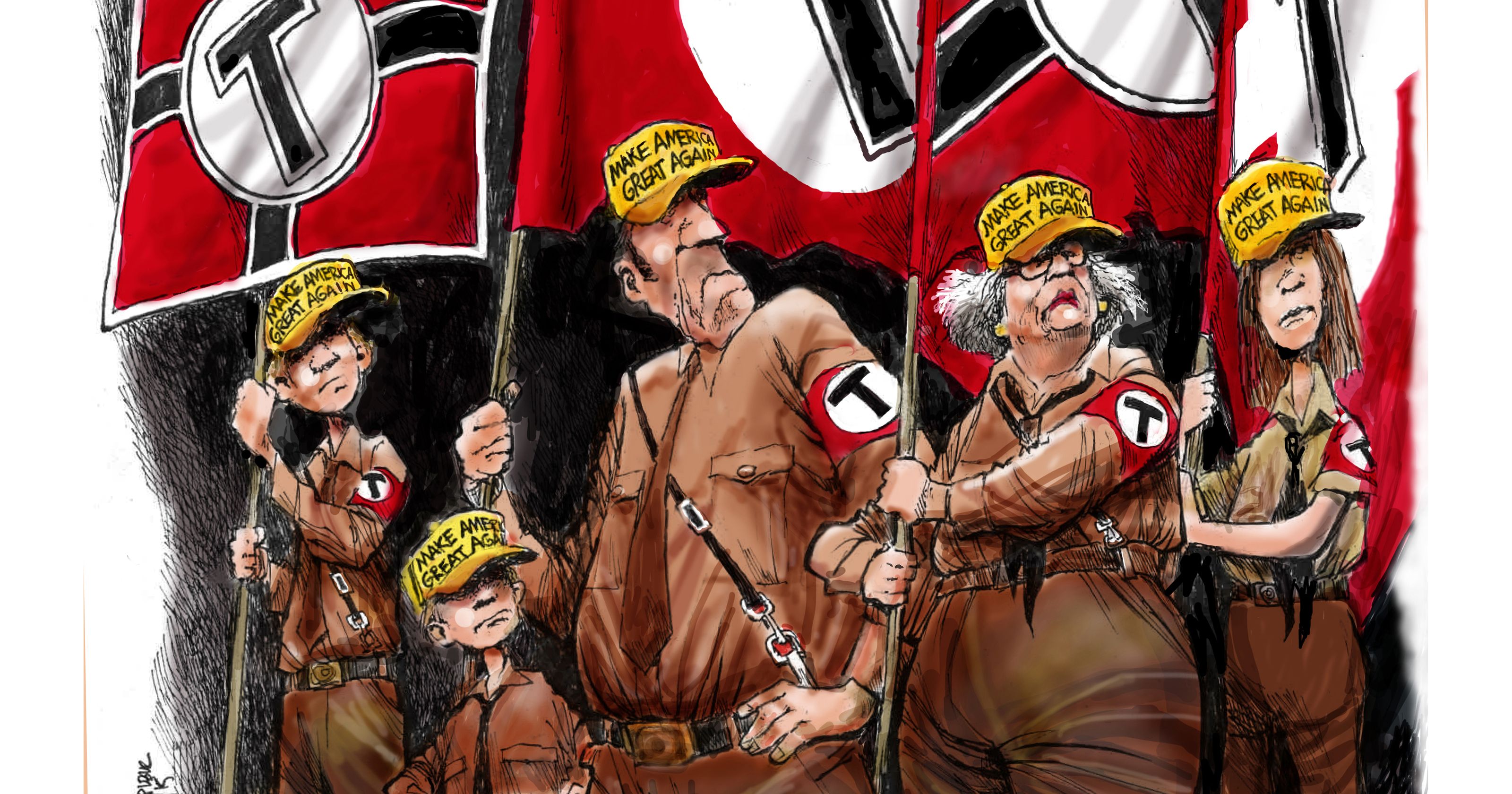 Image result for trump and nazis cartoons